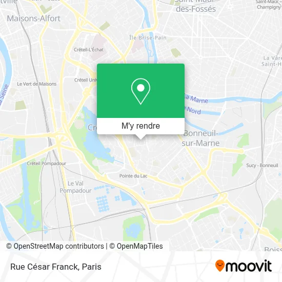 Rue César Franck plan