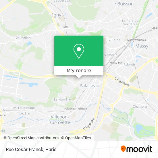 Rue César Franck plan