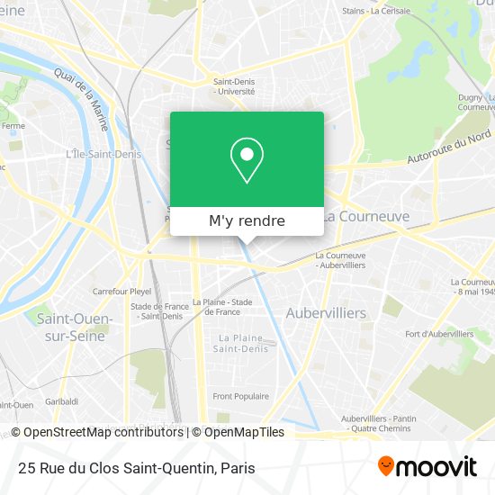 25 Rue du Clos Saint-Quentin plan
