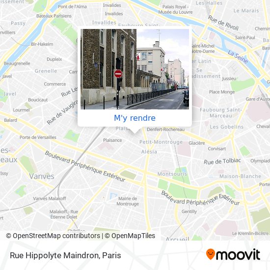 Rue Hippolyte Maindron plan