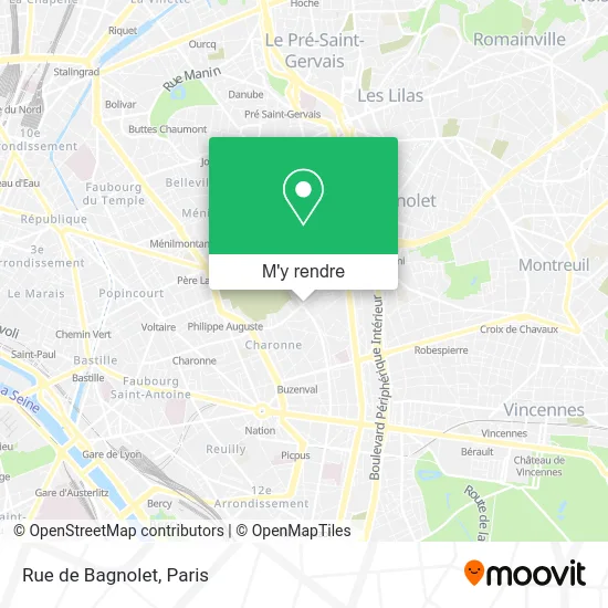 Rue de Bagnolet plan