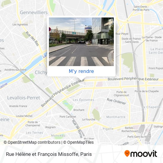 Rue Hélène et François Missoffe plan