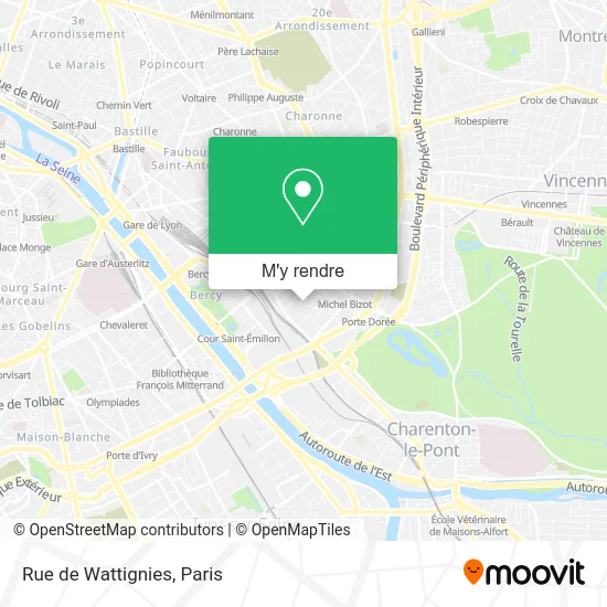 Rue de Wattignies plan