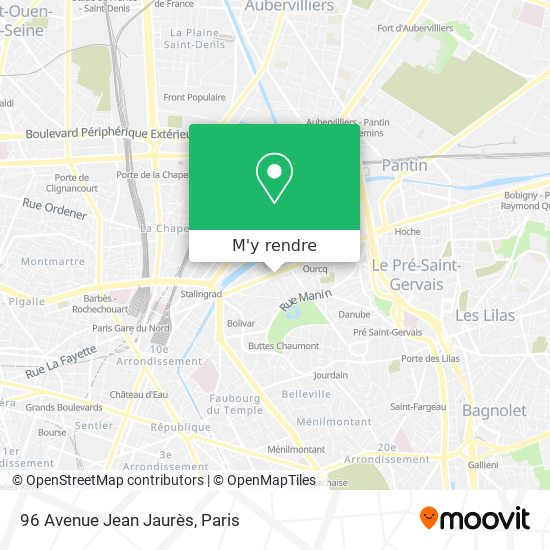 96 Avenue Jean Jaurès plan