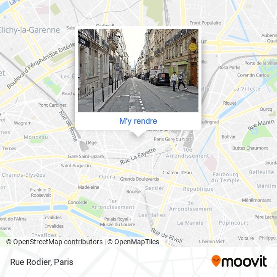 Rue Rodier plan