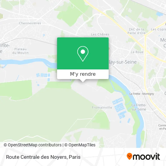 Route Centrale des Noyers plan