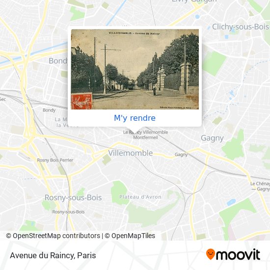 Avenue du Raincy plan