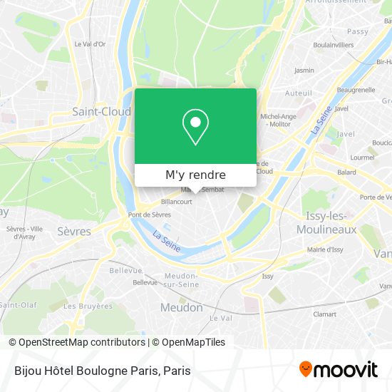 Bijou Hôtel Boulogne Paris plan
