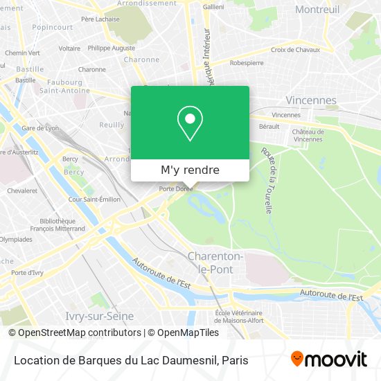 Location de Barques du Lac Daumesnil plan