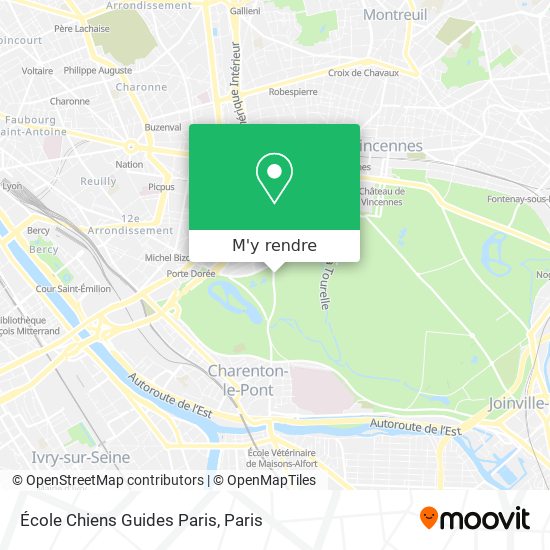 École Chiens Guides Paris plan
