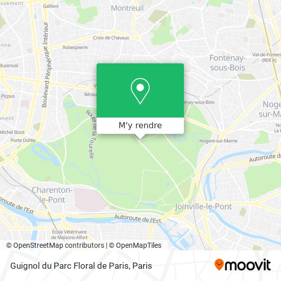 Guignol du Parc Floral de Paris plan
