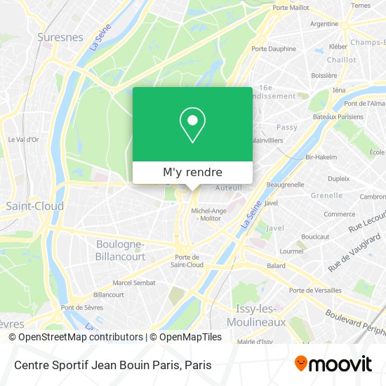 Centre Sportif Jean Bouin Paris plan