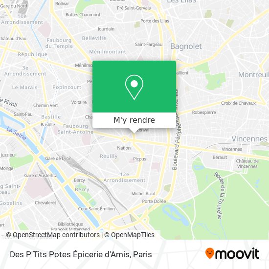 Des P'Tits Potes Épicerie d'Amis plan