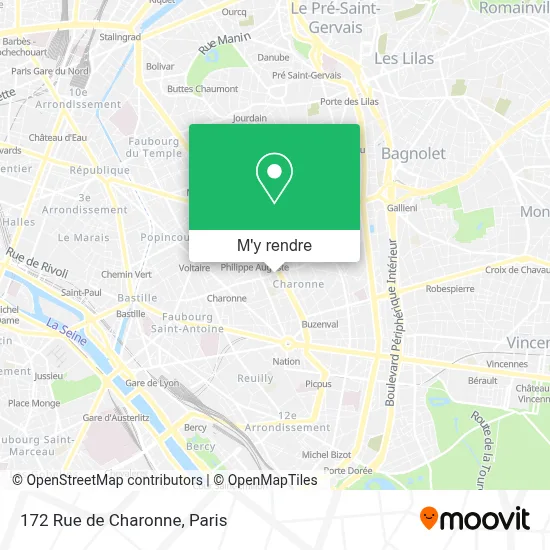 172 Rue de Charonne plan