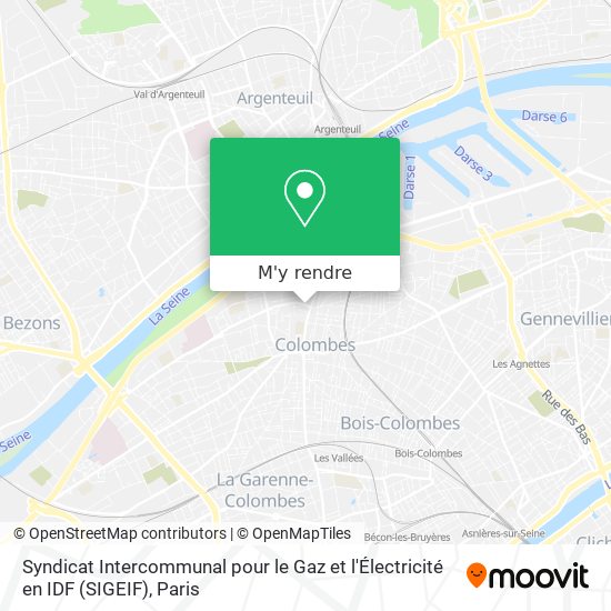 Syndicat Intercommunal pour le Gaz et l'Électricité en IDF (SIGEIF) plan