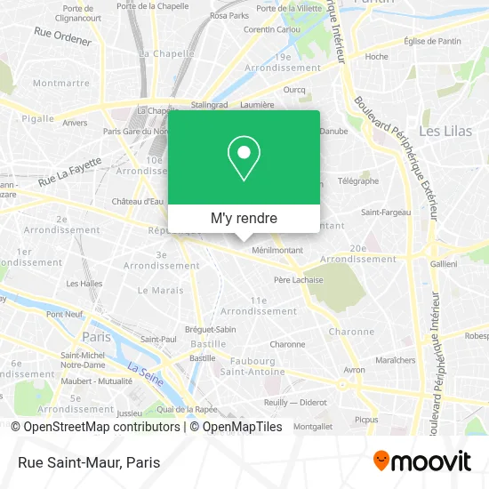 Rue Saint-Maur plan