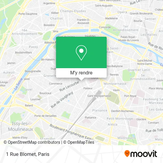 1 Rue Blomet plan