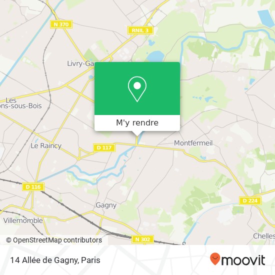 14 Allée de Gagny plan