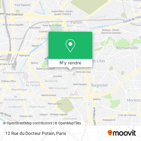 12 Rue du Docteur Potain plan