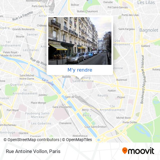 Rue Antoine Vollon plan