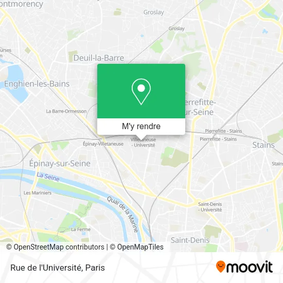 Rue de l'Université plan