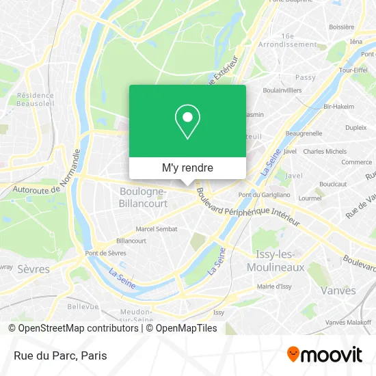 Rue du Parc plan