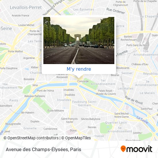 Avenue des Champs-Élysées plan