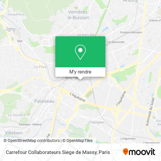 Carrefour Collaborateurs Siege de Massy plan