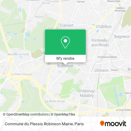 Commune du Plessis Robinson Mairie plan