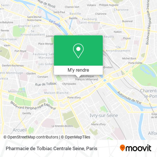 Pharmacie de Tolbiac Centrale Seine plan