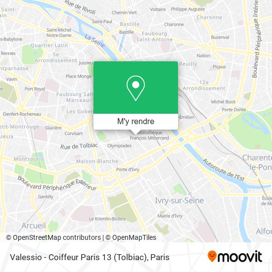 Valessio - Coiffeur Paris 13 (Tolbiac) plan