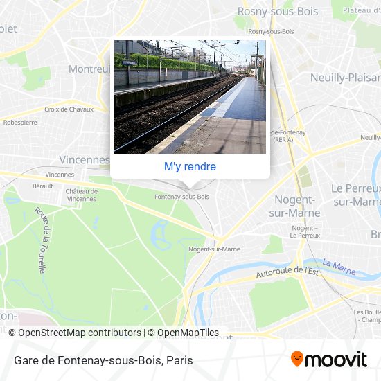 Gare de Fontenay-sous-Bois plan