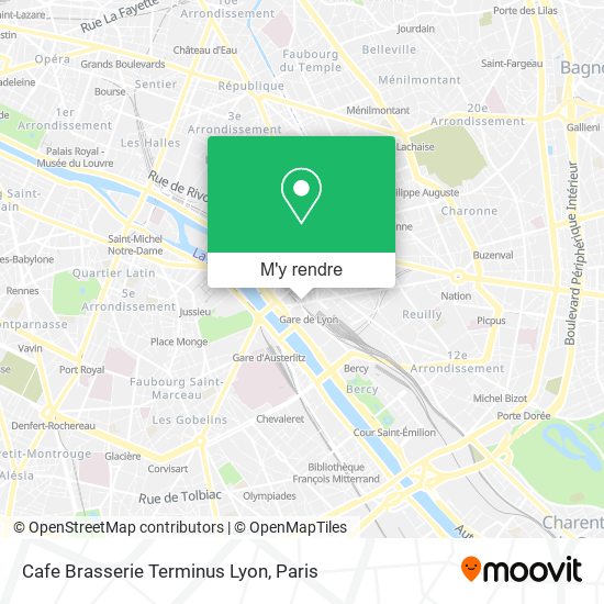 Cafe Brasserie Terminus Lyon plan