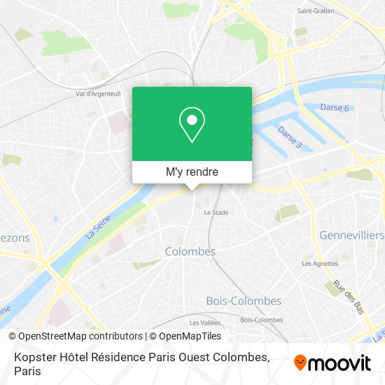 Kopster Hôtel Résidence Paris Ouest Colombes plan
