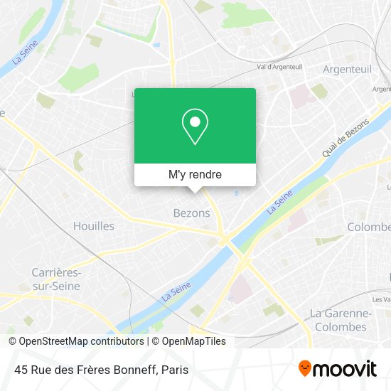 45 Rue des Frères Bonneff plan