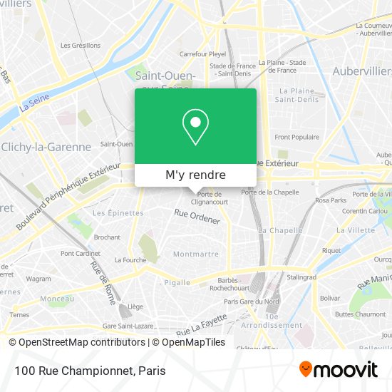 100 Rue Championnet plan