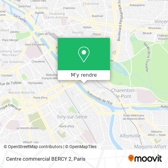Centre commercial BERCY 2 plan