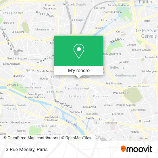 3 Rue Meslay plan