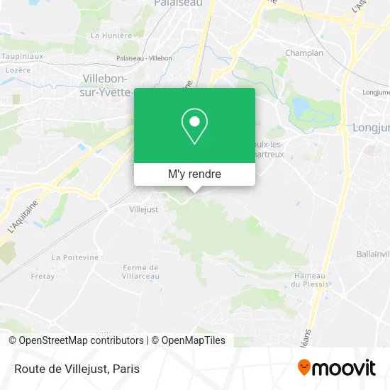 Route de Villejust plan
