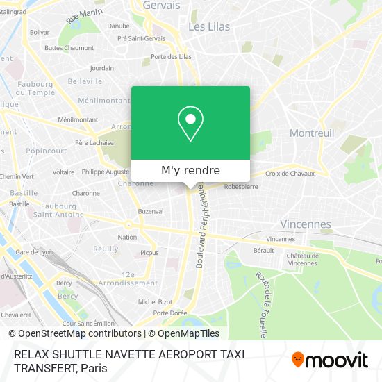 RELAX SHUTTLE NAVETTE AEROPORT TAXI TRANSFERT plan