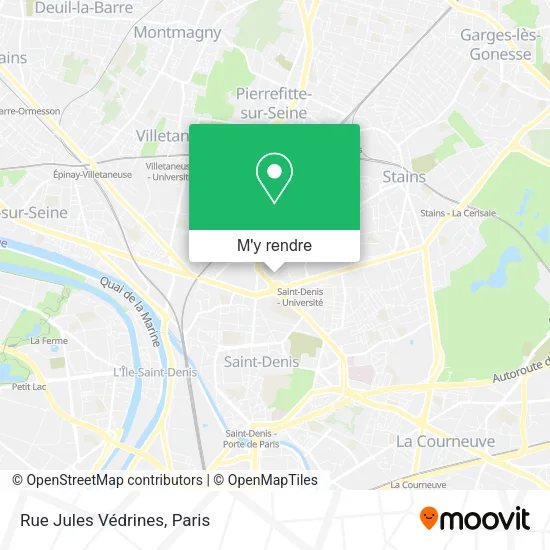 Rue Jules Védrines plan