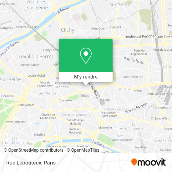 Rue Lebouteux plan