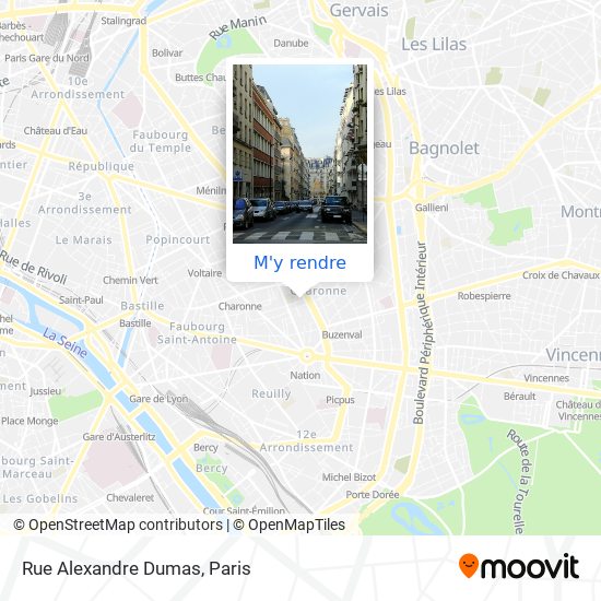 Rue Alexandre Dumas plan