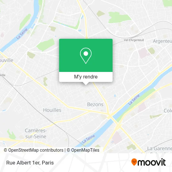 Rue Albert 1er plan