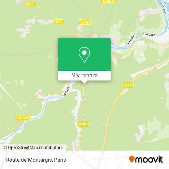 Route de Montargis plan
