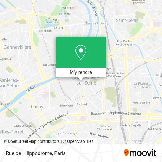 Rue de l'Hippodrome plan