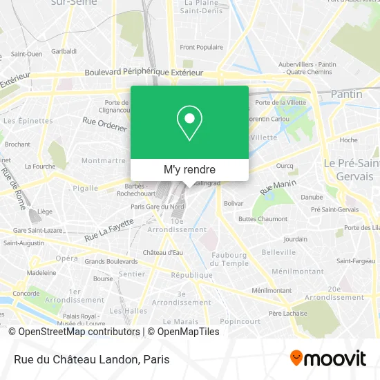 Rue du Château Landon plan