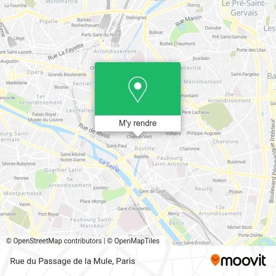Rue du Passage de la Mule plan