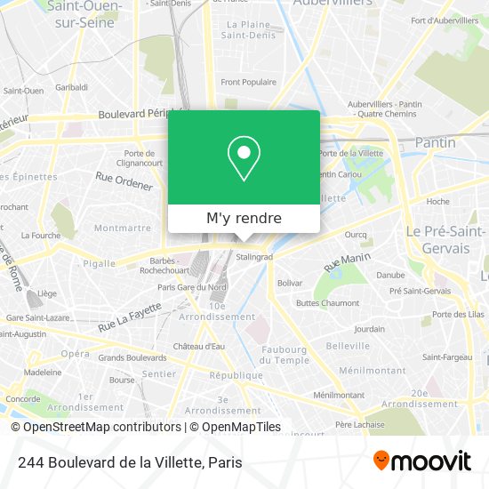 244 Boulevard de la Villette plan