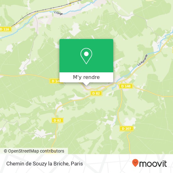 Chemin de Souzy la Briche plan